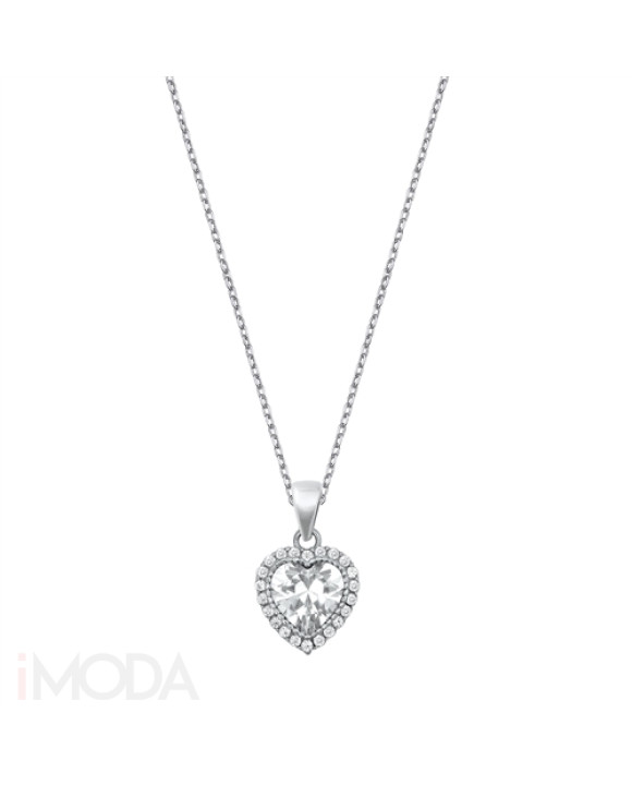 Strieborný náhrdelník srdce-292856-20
