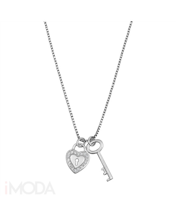 Strieborný náhrdelník srdce-292857-20