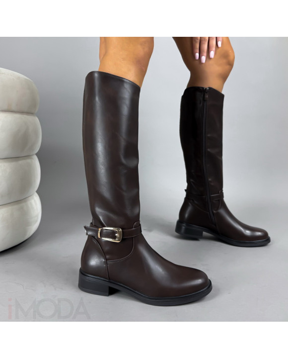 Hnedé vysoké čižmy-323104-20