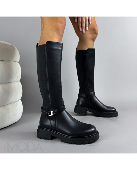 Čierne vysoké čižmy-323218-20