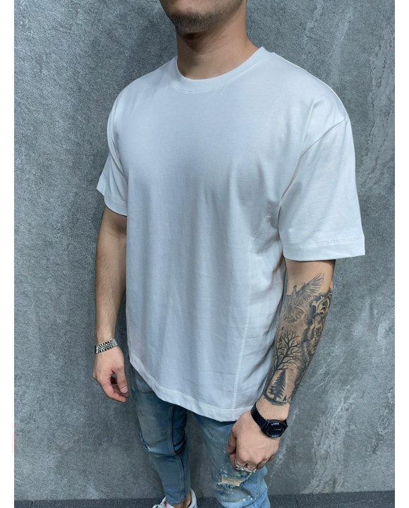 Biele bavlnené tričko-247929-20