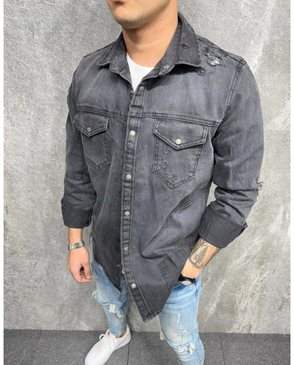 Čierna rifľová košeľa-255313-20