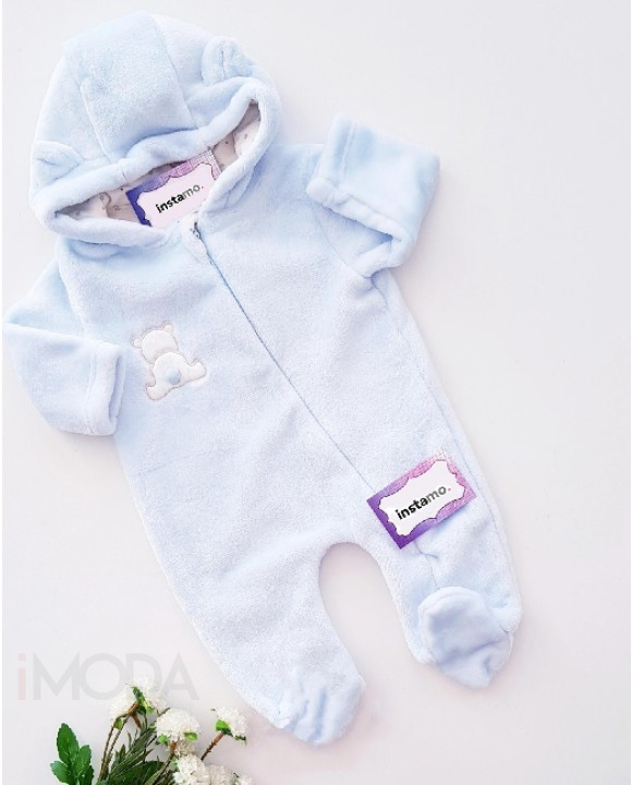 Plyšový modrý overal s brmbolcom Teddy-258543-20