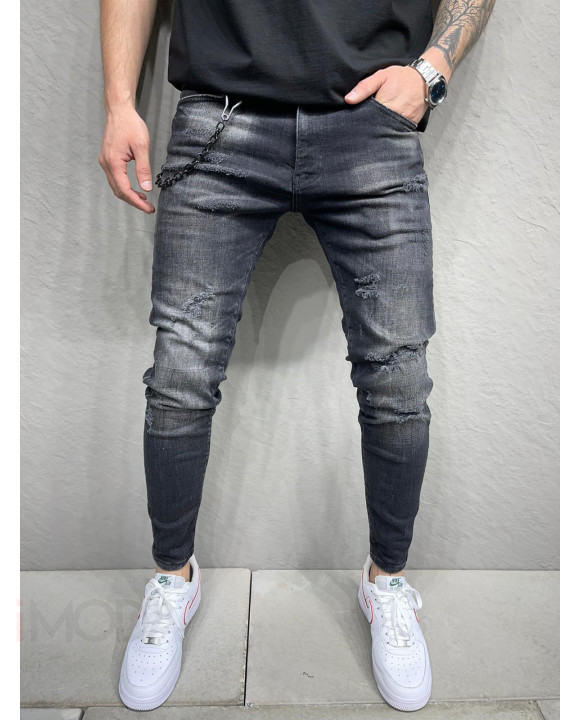 Čierne potrhané rifle-268504-20