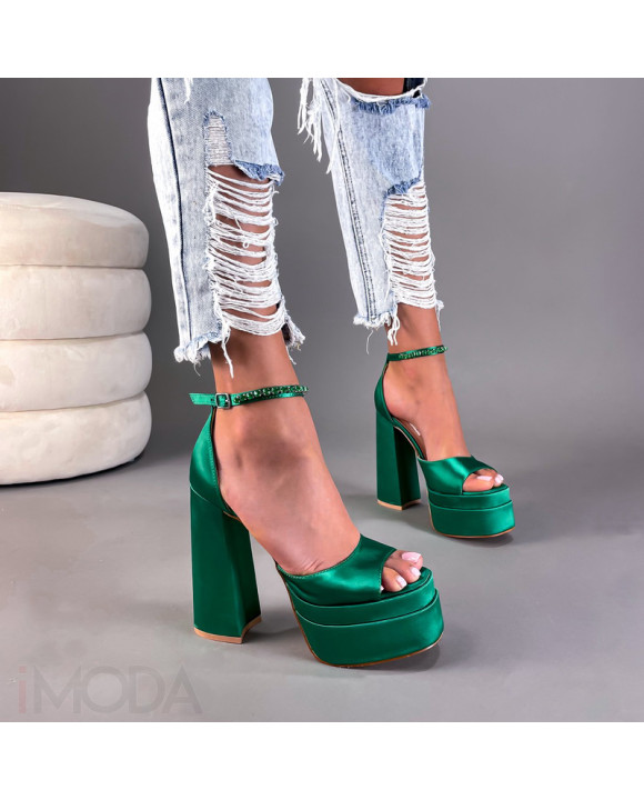 Zelené sandále na vysokej platforme-270094-20