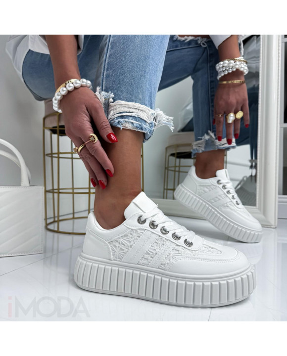 Biele čipkované tenisky-326295-20