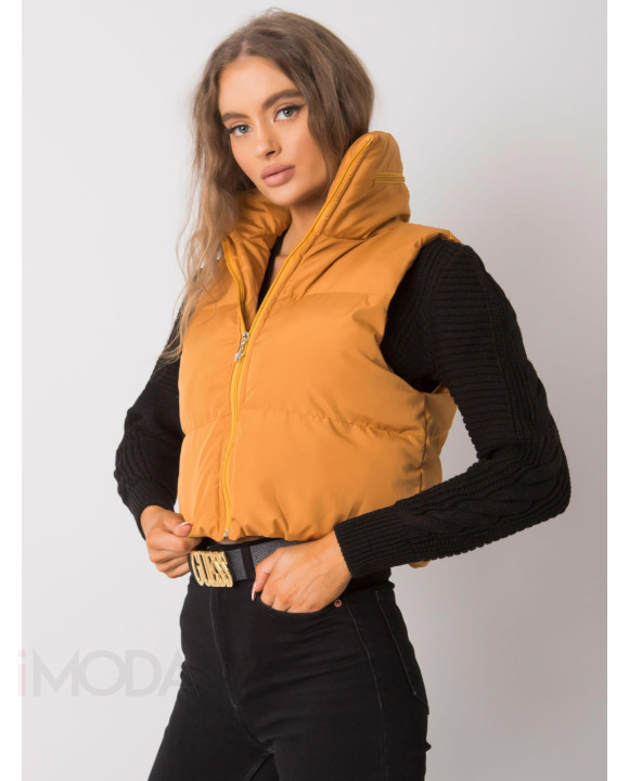 Horčicová krátka vesta-253105-20