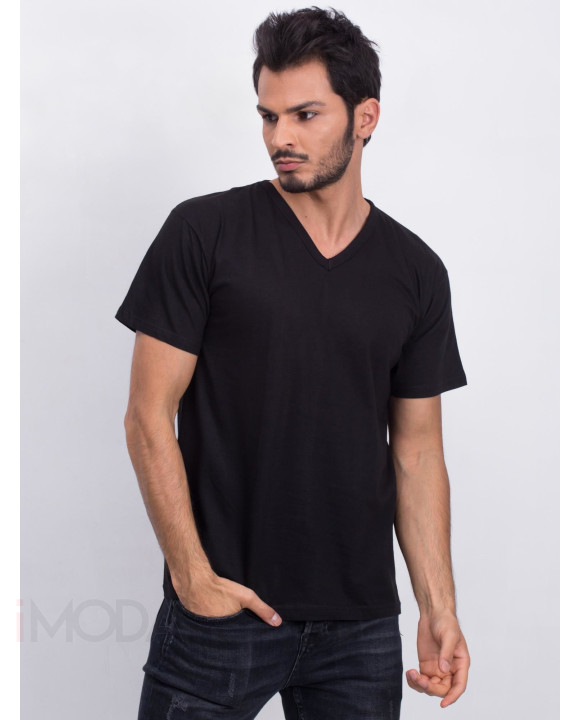 Čierne bavlnené tričko-244102-20