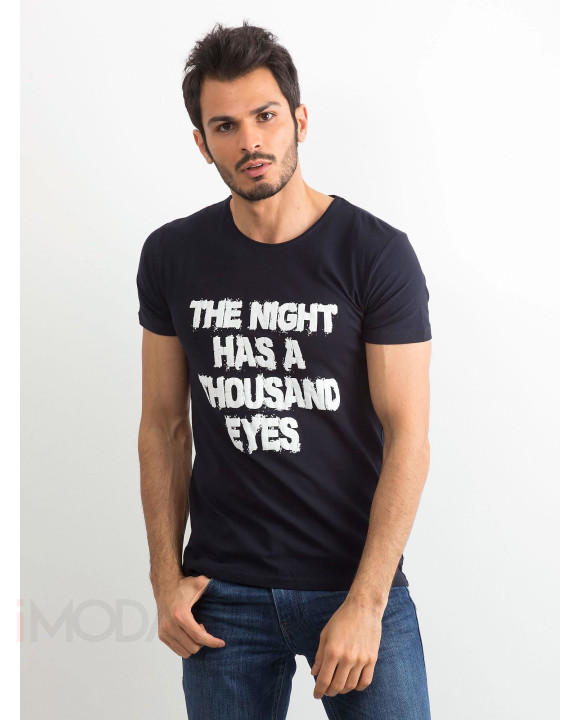 Čierne bavlnené tričko-244045-20