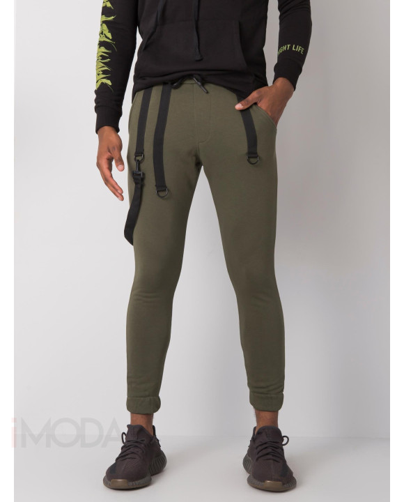 Zelené bavlnené tepláky-253278-20