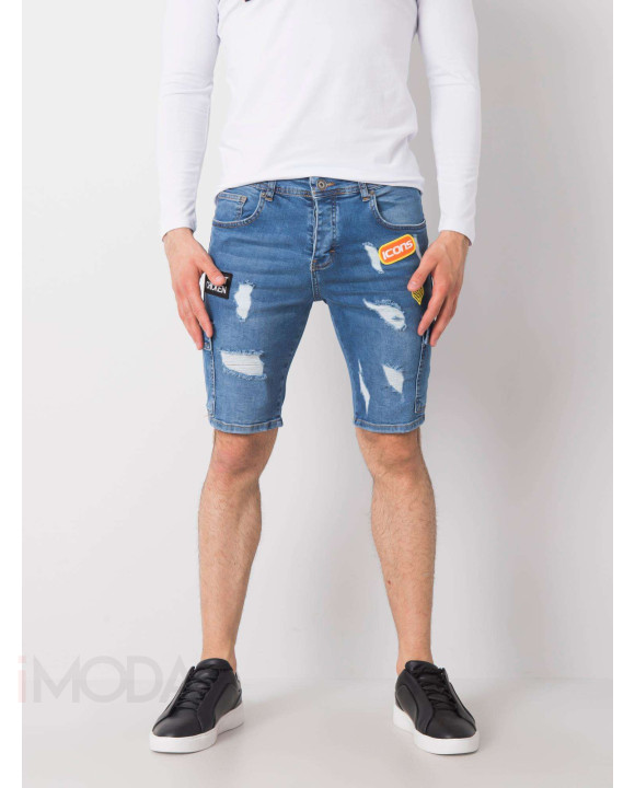 Modré rifľové kraťasy-244013-20