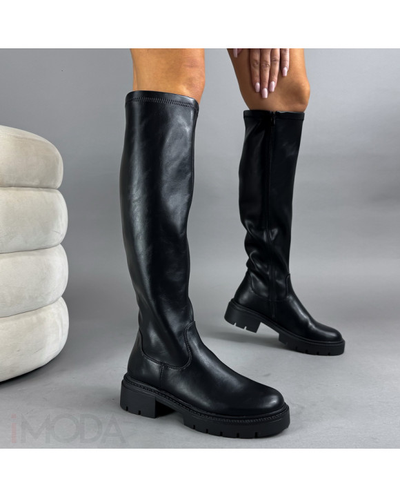 Čierne vysoké čižmy-323141-20