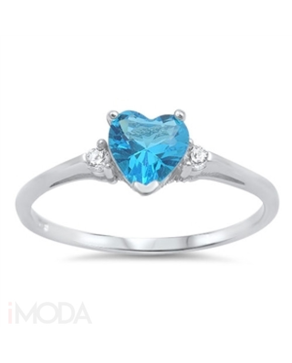 Strieborný prsteň srdiečko