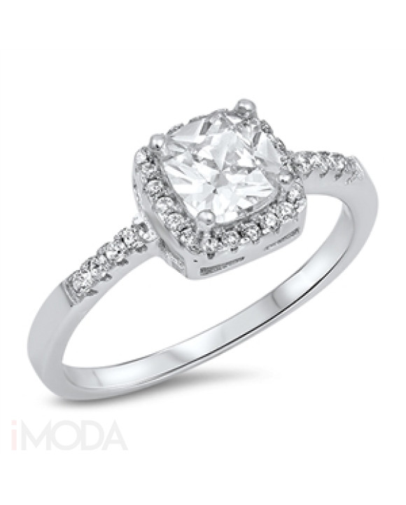 Strieborný prsteň s kamienkami