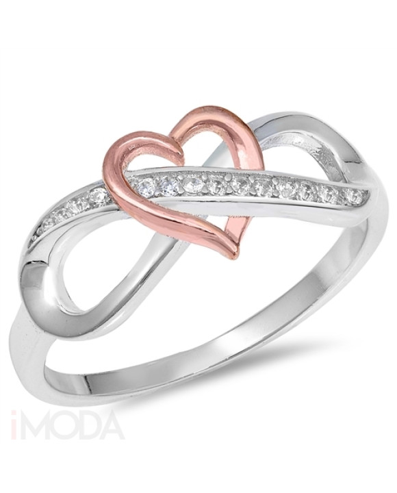 Strieborný prsteň Nekonečno