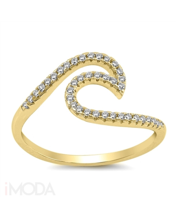 Pozlátený strieborný prsteň