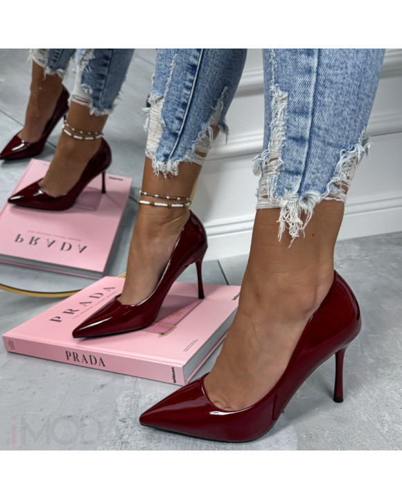 Bordové lakované lodičky-319054-20