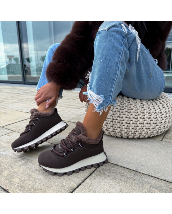 Hnedé zateplené tenisky-322622-20