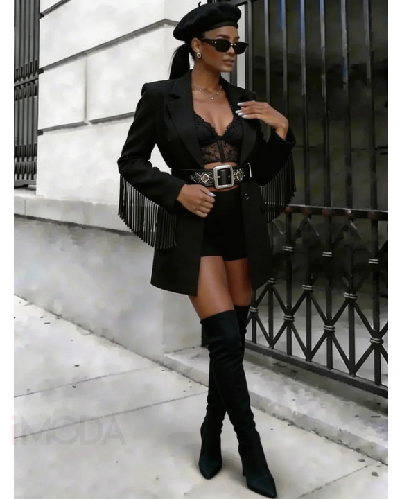 Čierne sako so strapcami-326958-20