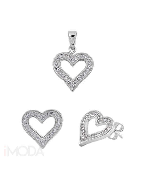 Strieborná súprava Srdiečko