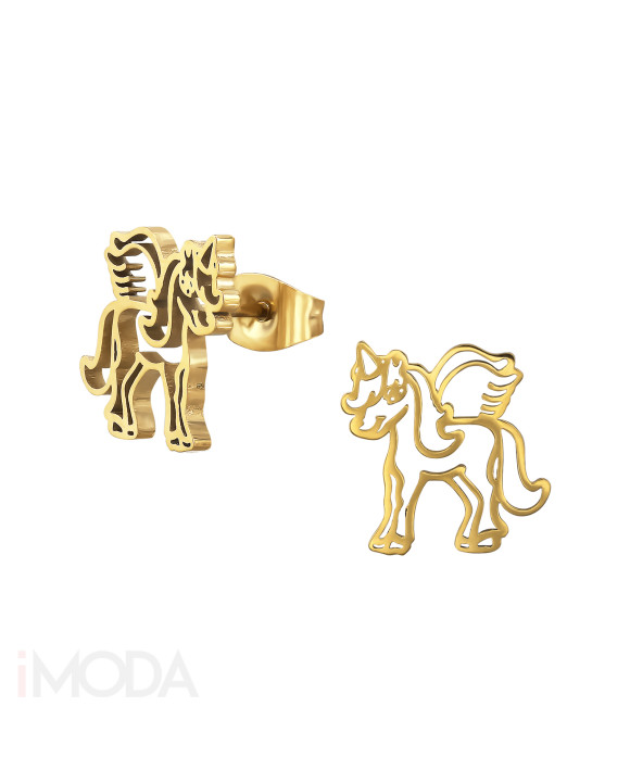 Oceľové náušnice jednorožec-313678-20