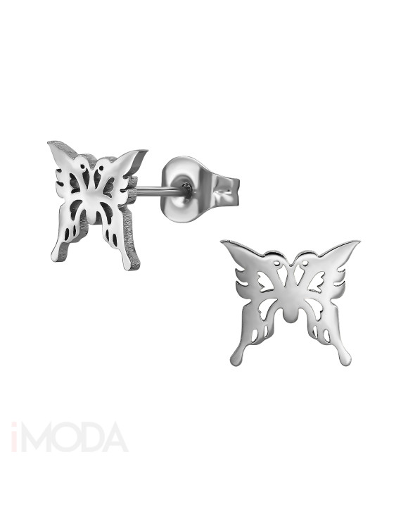 Oceľové náušnice motýľ-313680-20