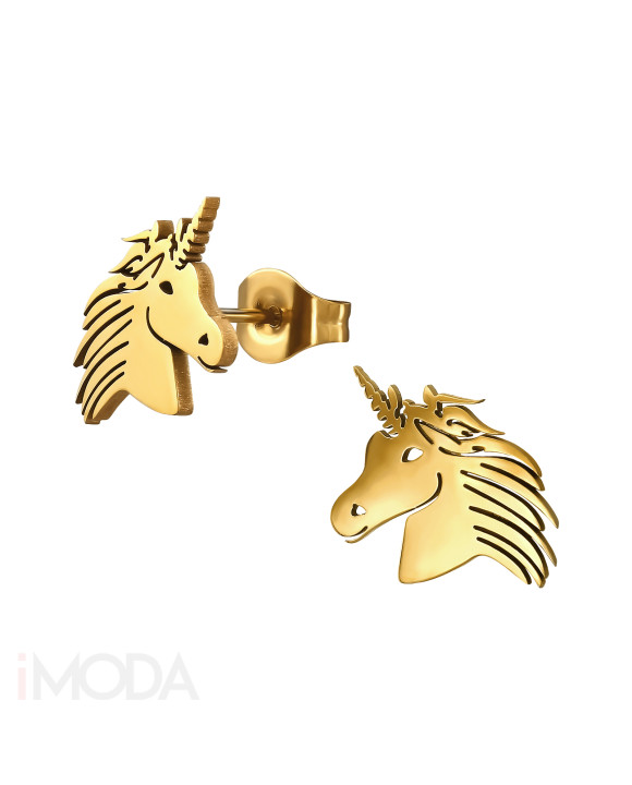 Oceľové náušnice jednorožec-313687-20
