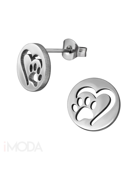 Oceľové náušnice labka-313692-20