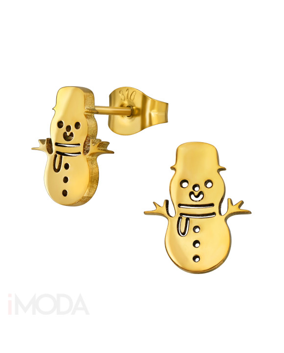 Oceľové náušnice snehuliak-313694-20