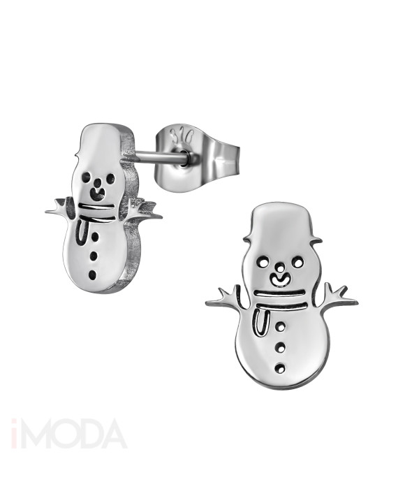 Oceľové náušnice snehuliak-313695-20