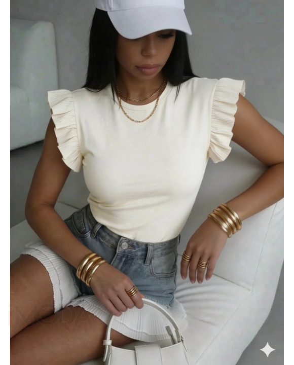 Biele tričko s volánom-326325-20