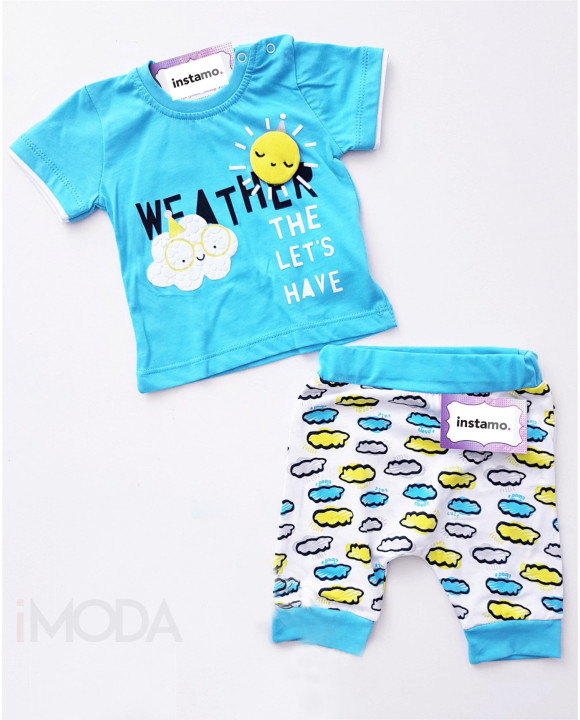 Svetlomodrá dvojdielna bavlnená súprava-248999-20