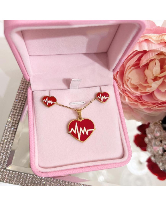 Detská oceľová súprava srdce-276467-20