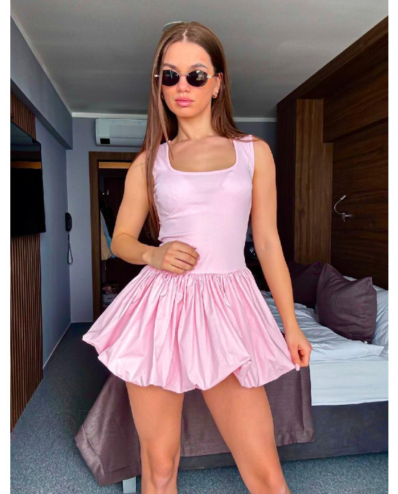 Ružové PUFFY šaty-316759-20