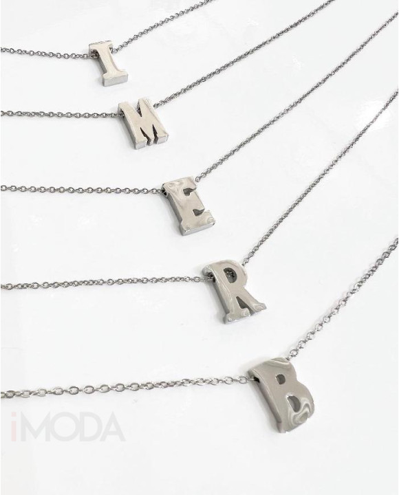 Oceľový náhldelník s písmenkom-281718-20