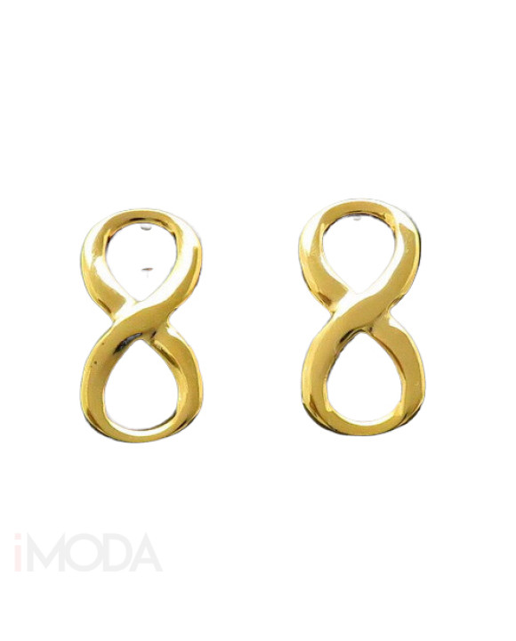 Dámske oceľové náušnice pozlátené nekonečno-272260-20
