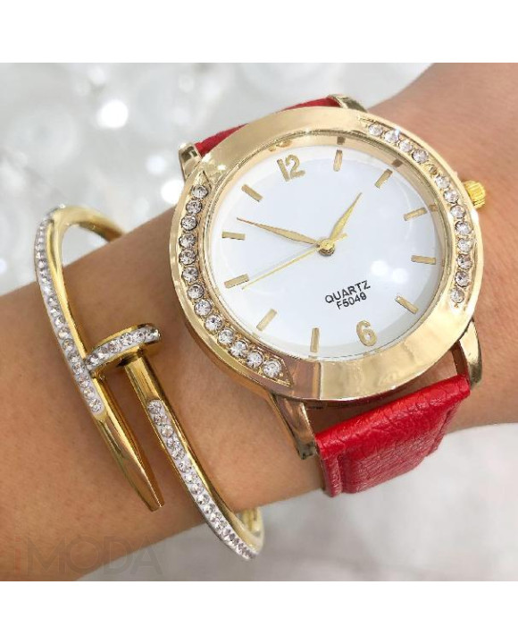 Dámske červené hodinky-256732-20