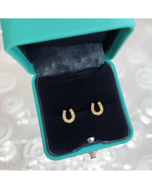 Detské strieborné náušnice pozlátené podkova-258161-20