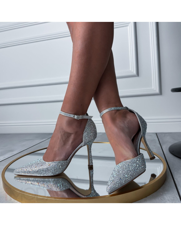 Strieborné kamienkové lodičky-324358-20