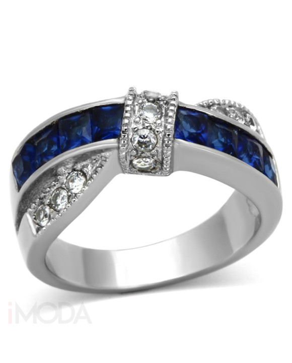 Dámsky oceľový prsteň modrý-315130-20