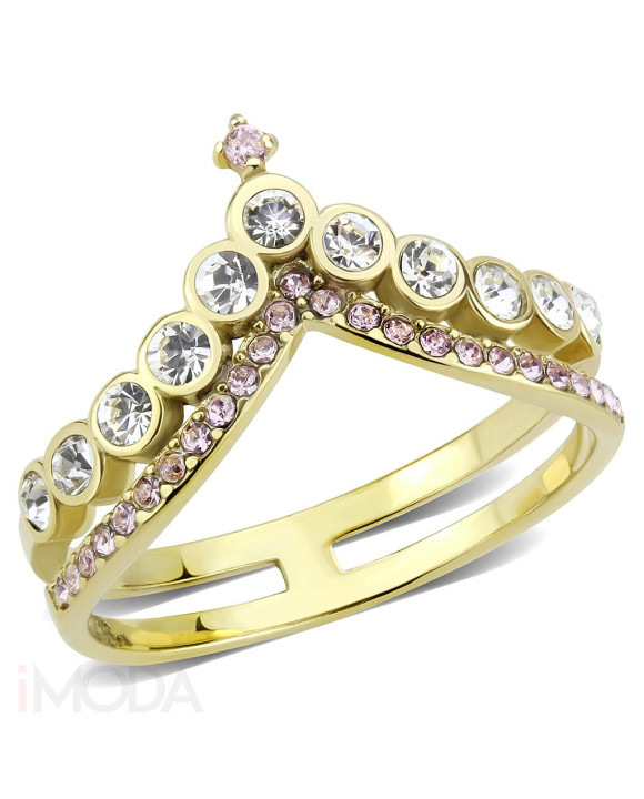 Dámsky oceľový prsteň pozlátený-315224-20