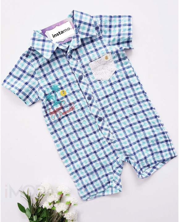 Modro zelený košeľový overál-249389-20