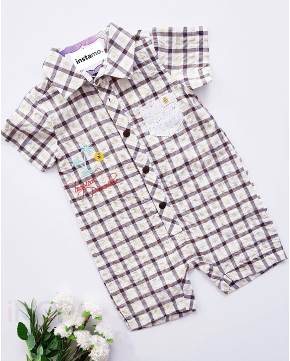 Hnedý košeľový overál-249379-20