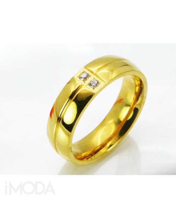 Oceľová pozlátená obrúčka-281845-20