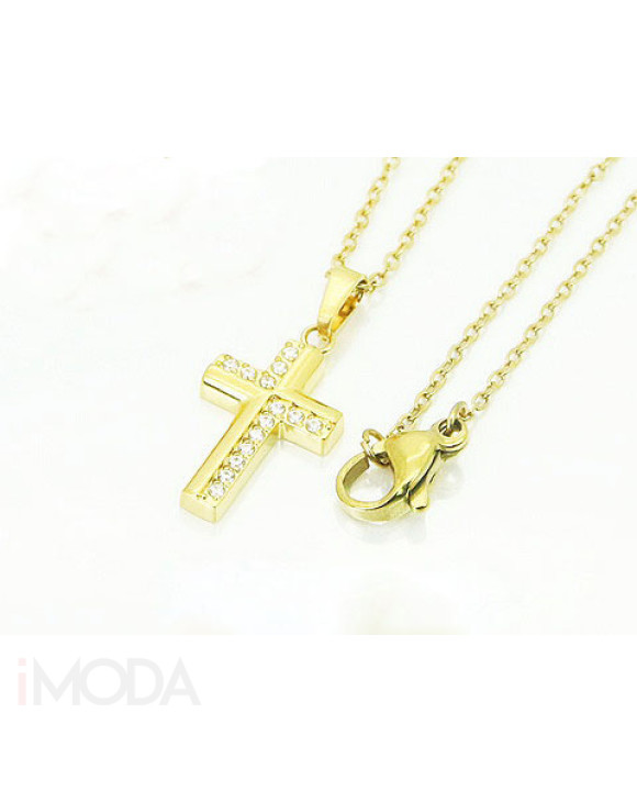 Oceľový náhrdelník s príveskom krížik-321795-20