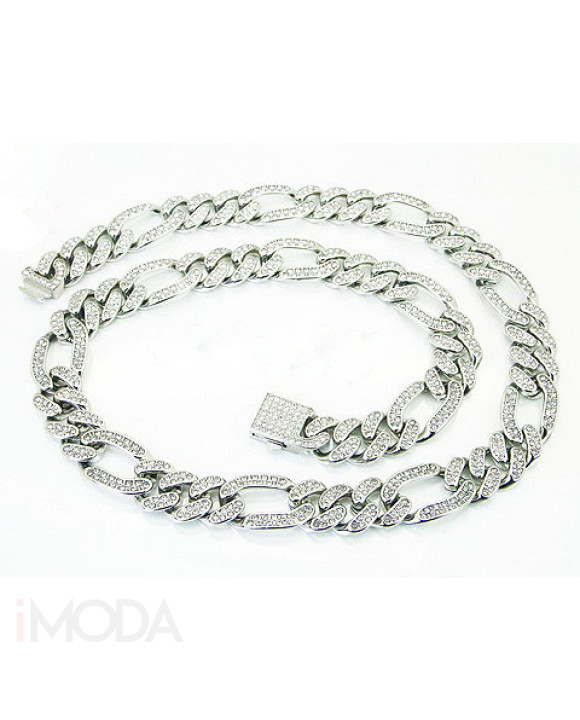 Pánska oceľová retiazka s kryštálom-322177-20