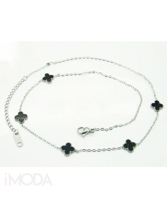 Dámsky oceľový náhrdelník čierny-307180-20