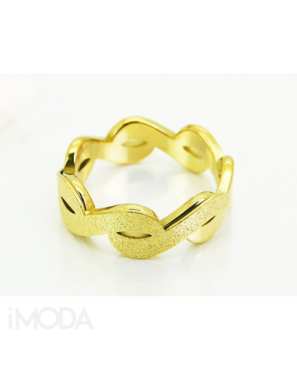 Dámsky oceľový prsteň pozlátený-322118-20