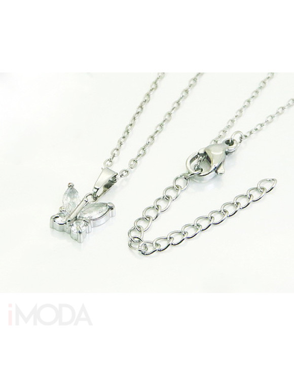 Oceľový náhrdelník motýľ-321785-20