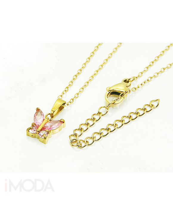 Oceľový náhrdelník motýľ-321784-20